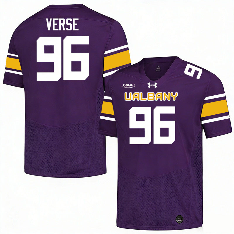 UAlbany Great Danes #96 Jared Verse College Football Jerseys,Uniforms-Purple